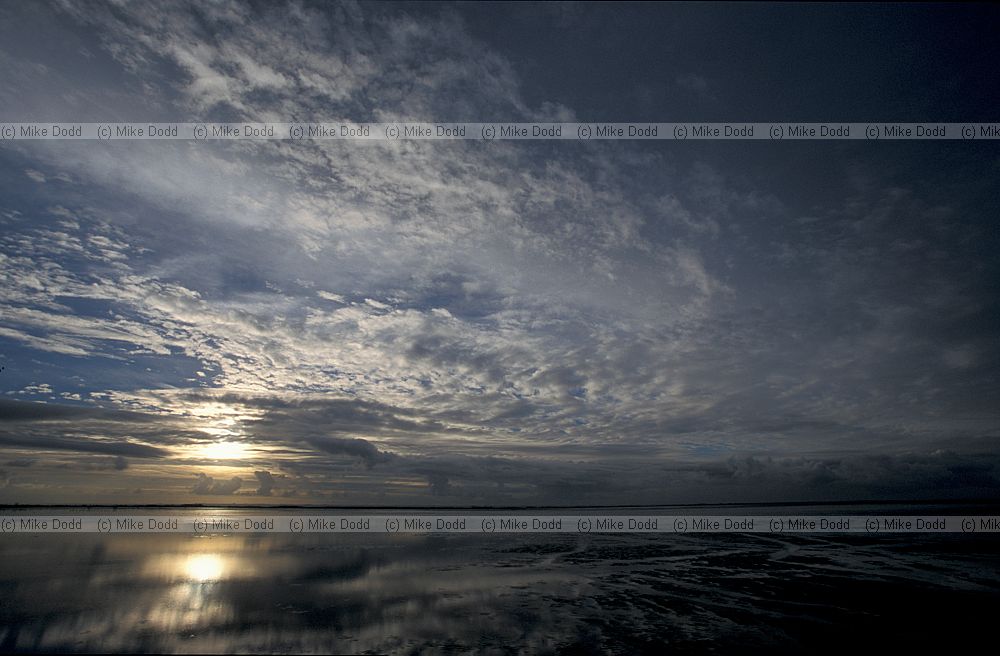 Seascape near sunset Donna nook Lincolnshire