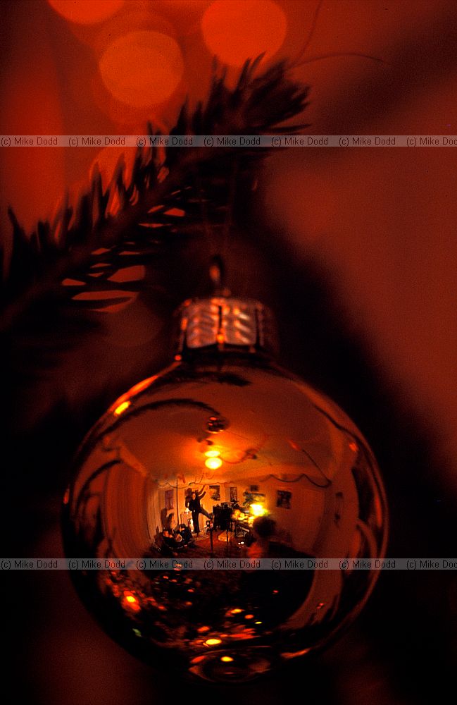 Red bobble on christmas tree