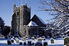 snowy Wye church Kent
