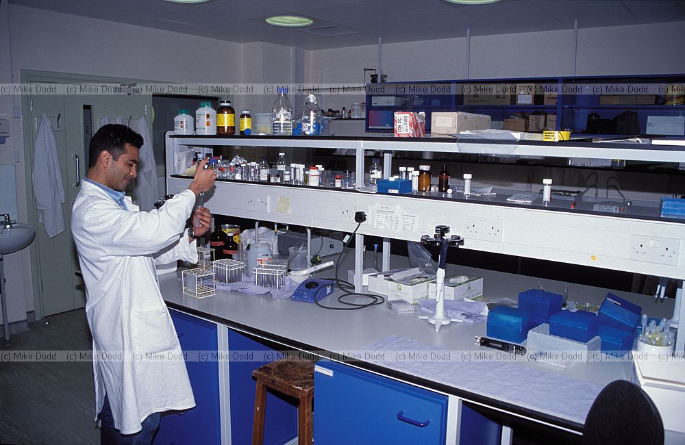 Dipesh working in lab