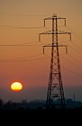 Sunset pylons Buckinghamshire