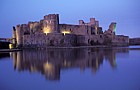 Caerphilly castle night Wales
