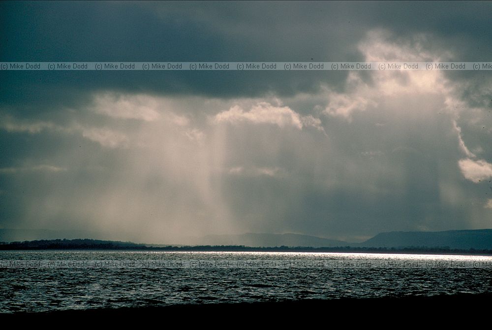 Storm clouds over the sea