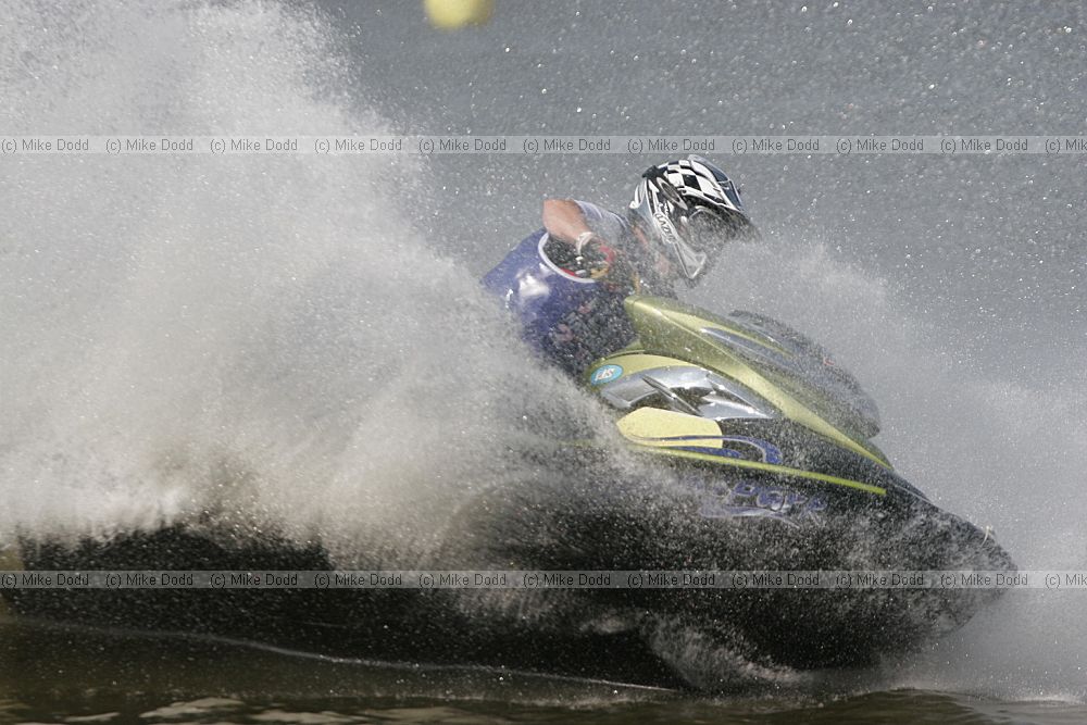 Matt Aitken Jet-ski runabout racing Willan Lake Milton Keynes, water spray and water sports