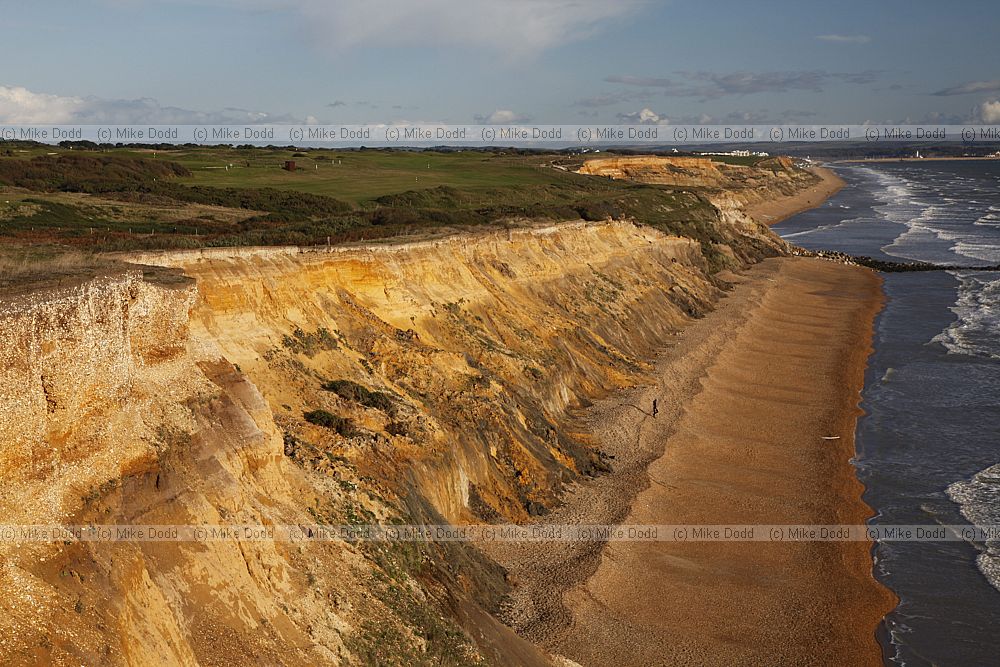 Crumbling cliffs Barton on sea