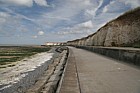 Chalk foreshore and concrete sea defences Birchington