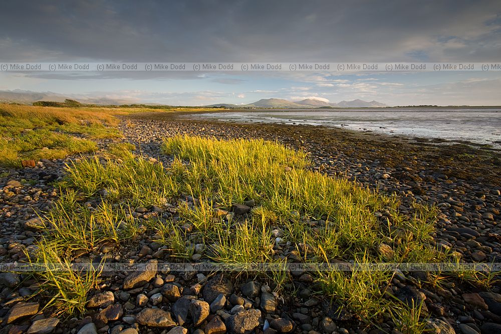 Sunset over estuary near Caernarfon
