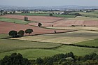Rolling Herefordshire farmland with red soils