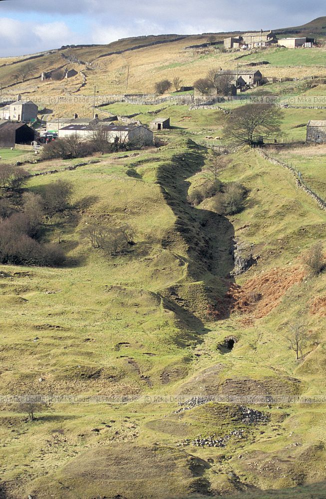 Old mine shaft near Reeth Yorkshire