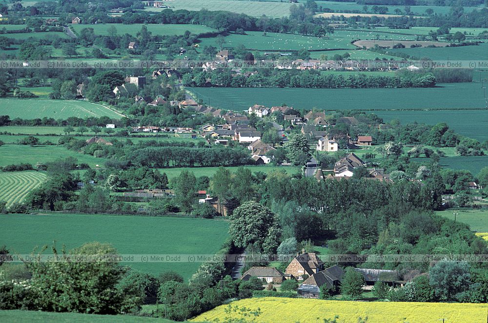 Brook village with countryside