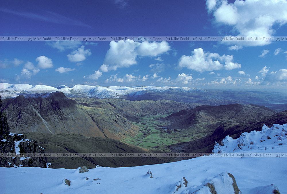 Langdale with snow, Lake District