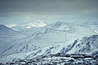 Snow covered mountain Beinn Achaladair, Scotland