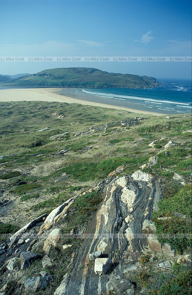 Invernaver sand dunes and rock