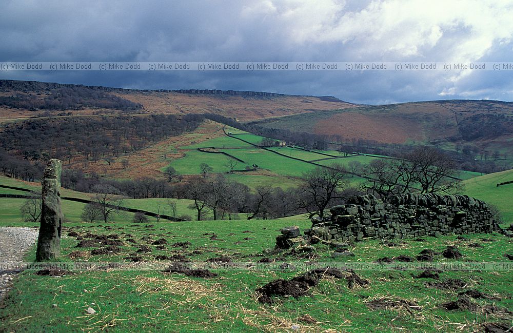 Stannage edge, storm, Peak District