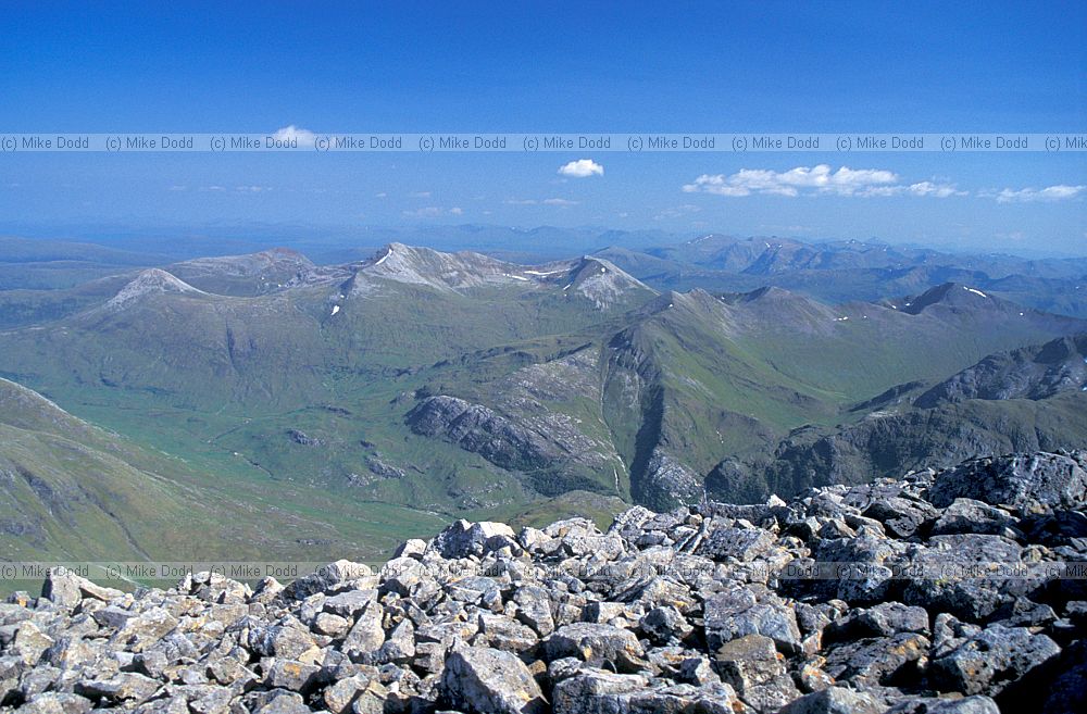 View south from Ben Nevis summit, Scotland