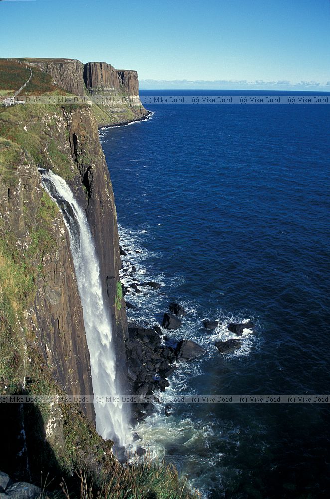 Kilt rock waterfall, coastline, Skye, Scotland