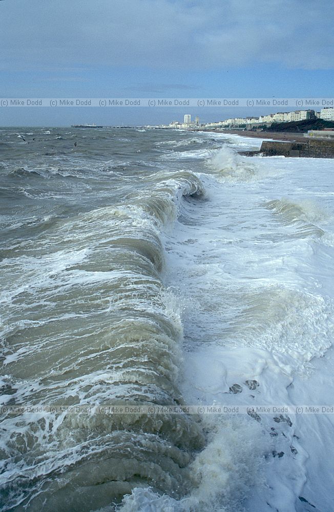 Waves on stormy sea, Brighton, Sussex