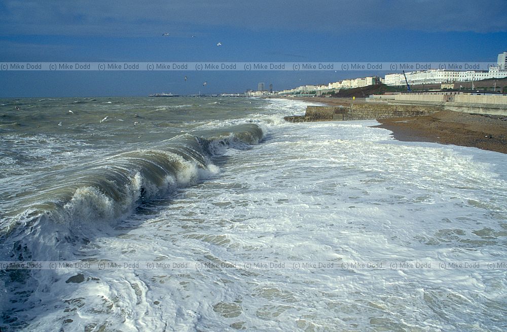 Waves on stormy sea, Brighton, Sussex