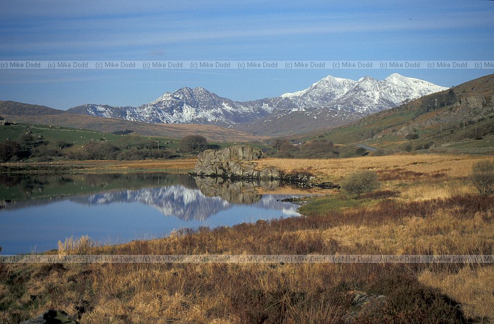 Snowdon horseshoe, Llynnau Mymbyr, Snowdonia, Wales