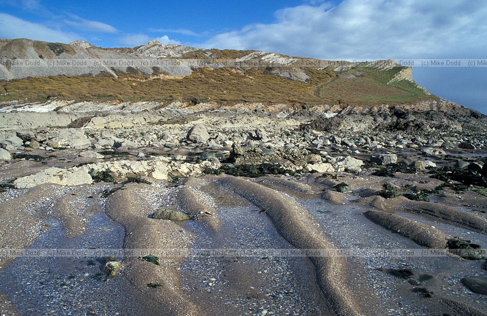 Sand and rocks the Gower, Wales
