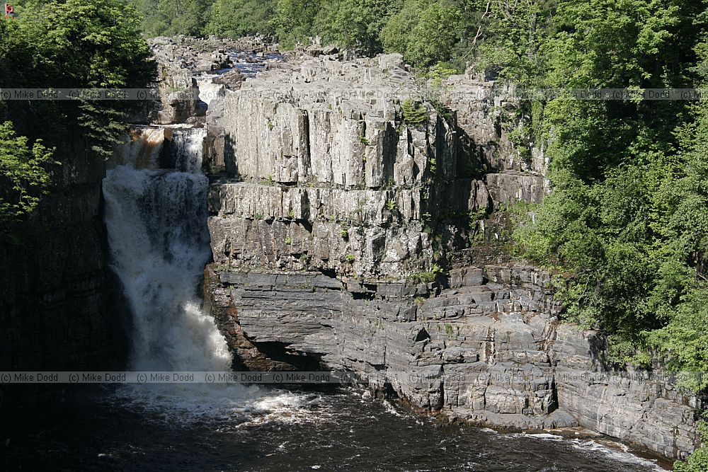 High force waterfall and rock formations upper teesdale
