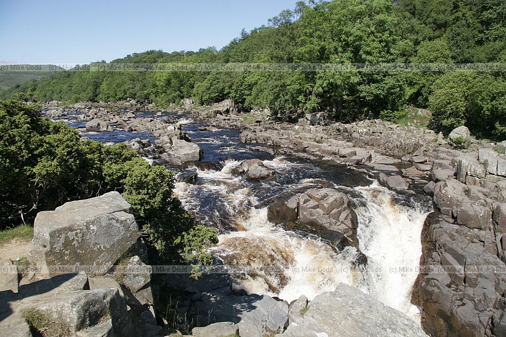 High force waterfall and rock formations upper teesdale