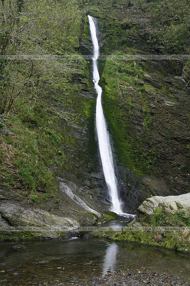White lady Waterfall Lydford gorge
