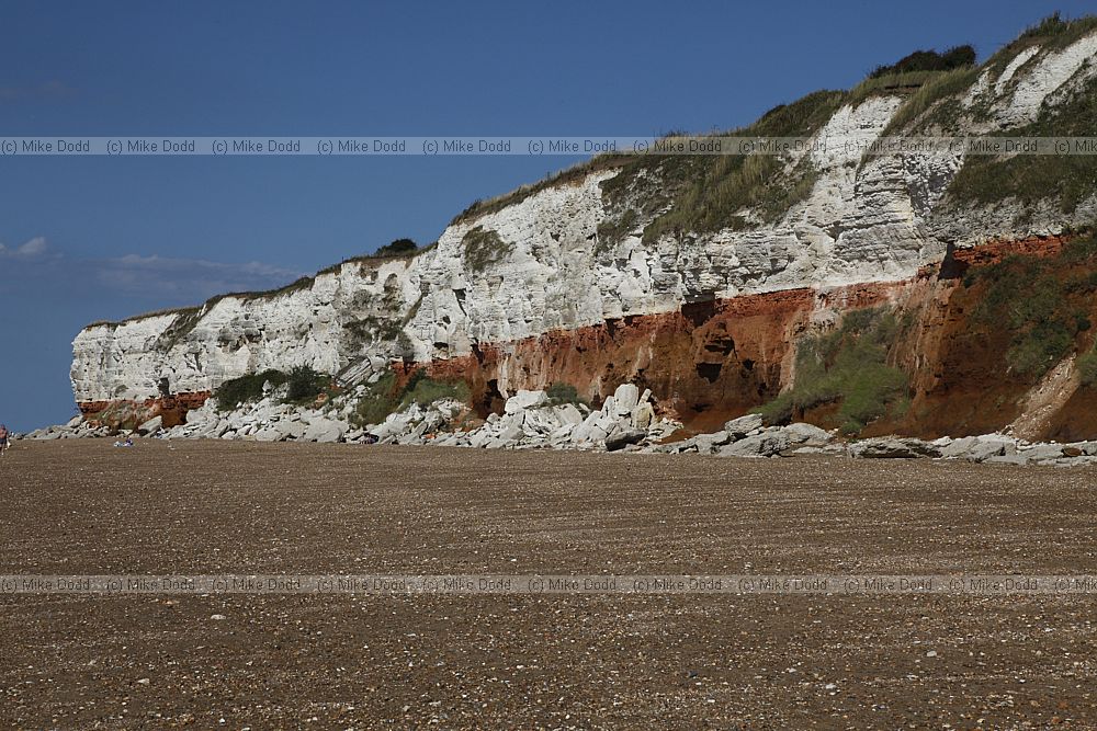 Lower chalk over red chalk and carstone at Hunstanton
