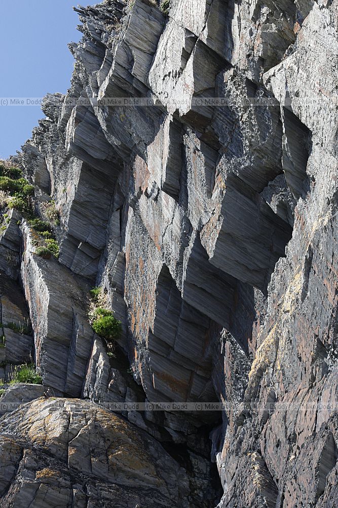 Rock formations Craig y Gwbert
