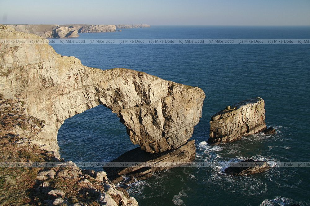 Stack rocks Green bridge of Wales