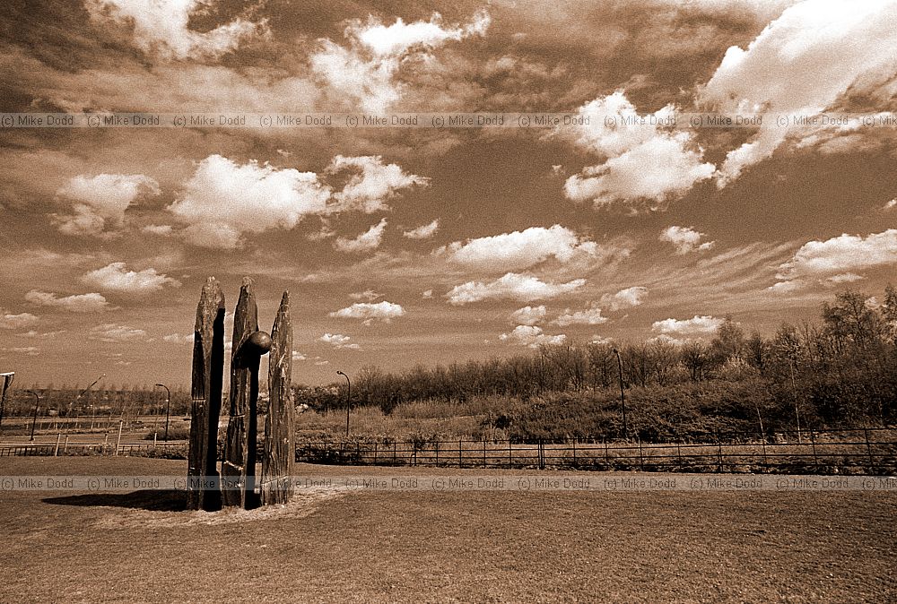 Gnomen sculpture, campbell park, Milton Keynes