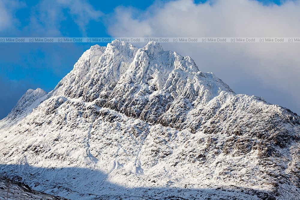 Tryfan in snow