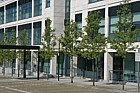 Office building blue sky and trees Avebury boulevard central Milton Keynes