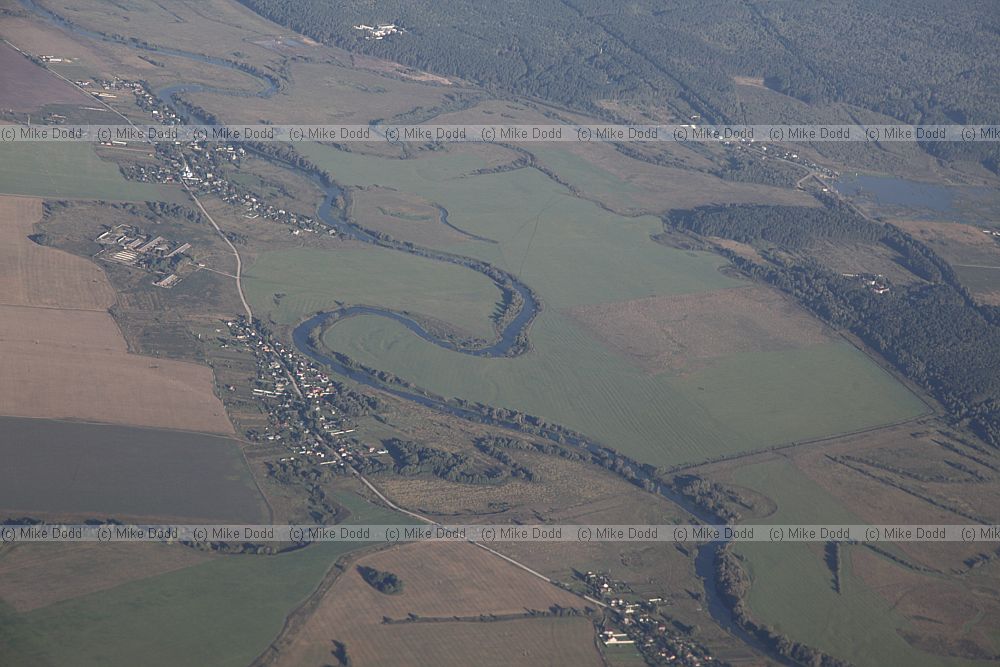 Floodplain of river Protva south east of Moscow