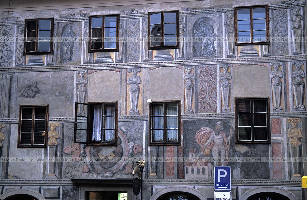 Painted facade Cesky Krumlov