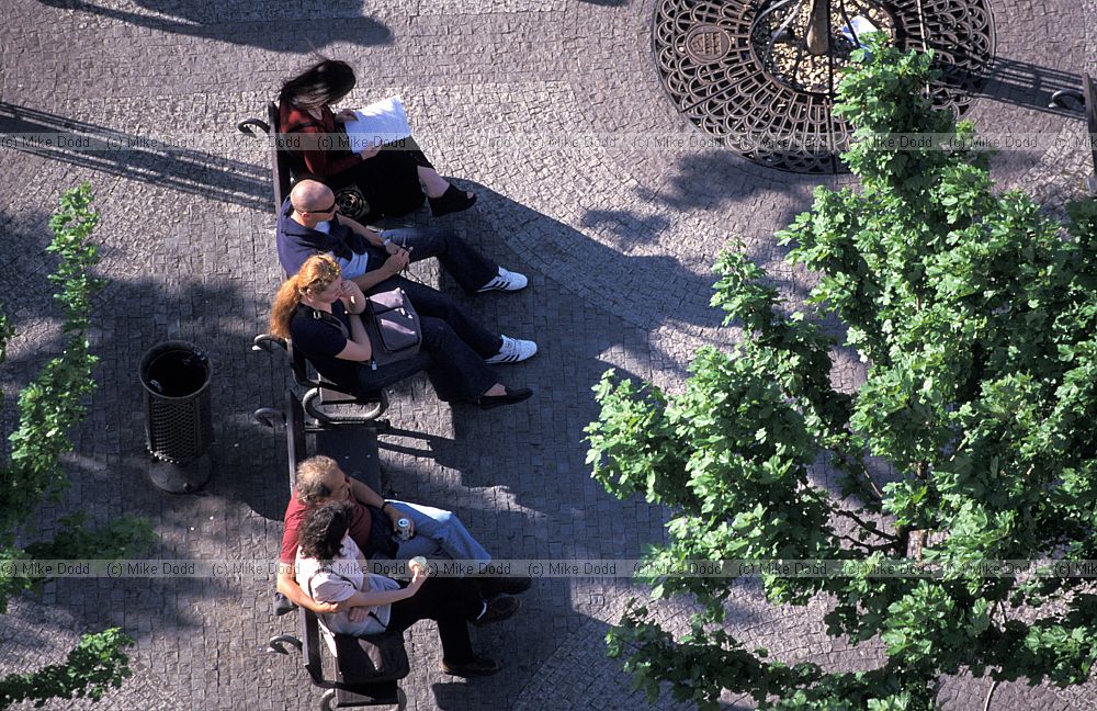 Street scene with trees Prague