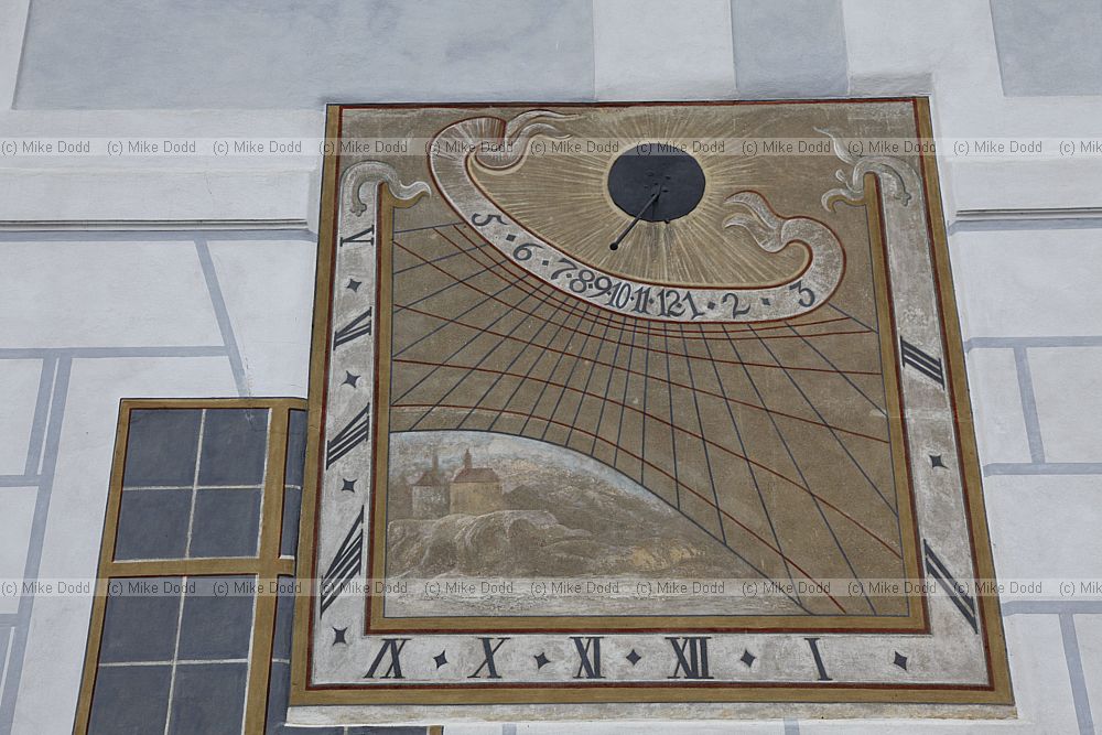 sundial Cesk� Krumlov Castle