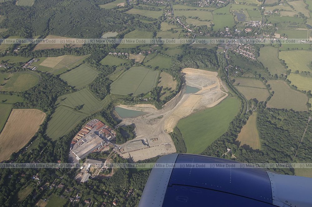 Countryside from plane, near Gatwick