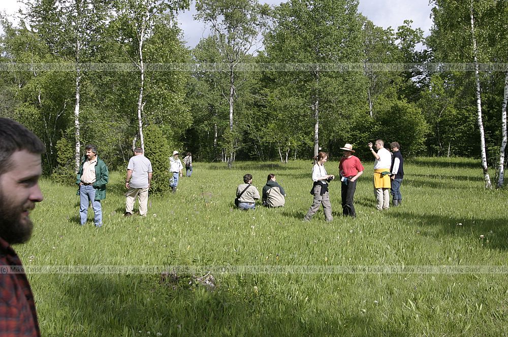 orchid conference deligates at wooded meadow