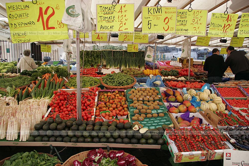 Fruit and vegetables fruits et legumes Rue Mouffetard Food Market Paris