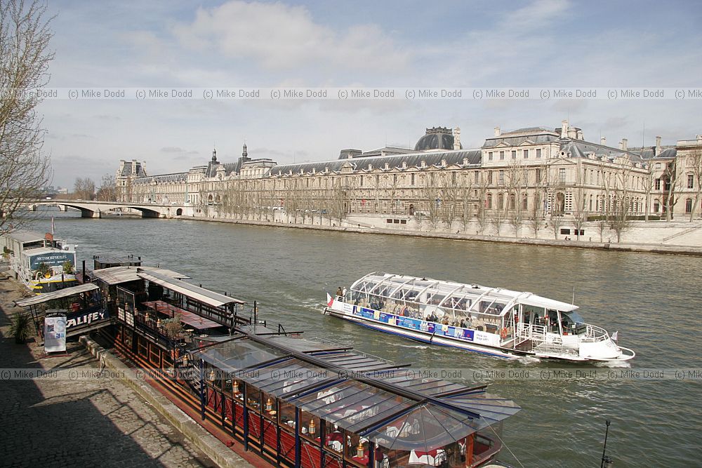 Seine and Louvre Paris