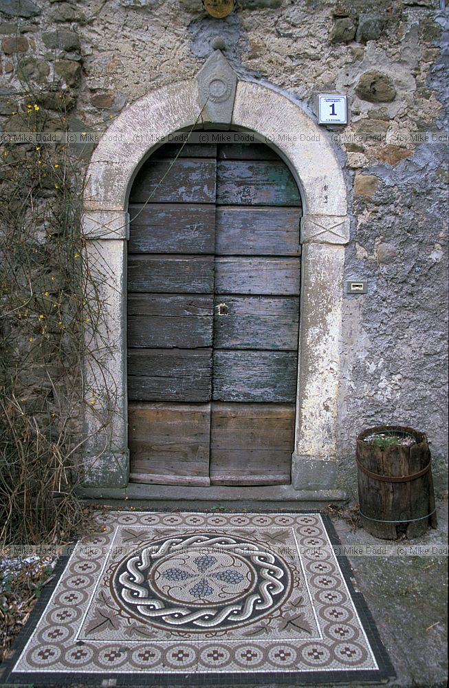 Door and mosaic Roccalberti