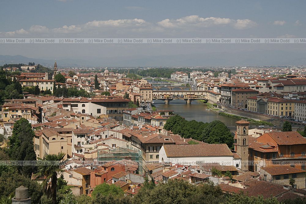View west towards the main part of Florence from Piazzale Michelangelo