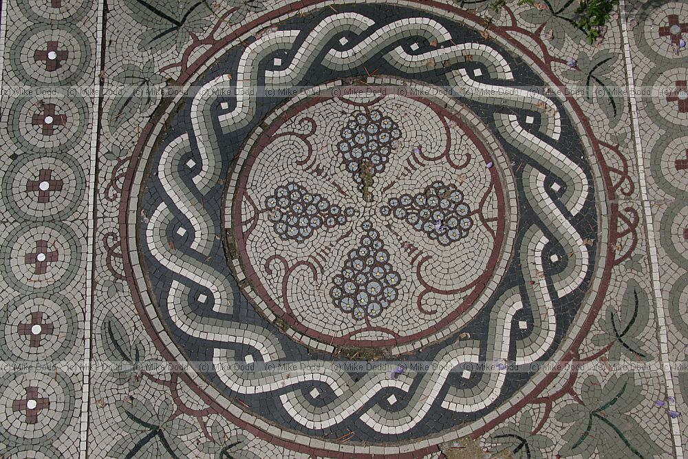 mosaic on doorstep at house Roccalberti
