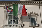 Palazzo del Quirinale with flags