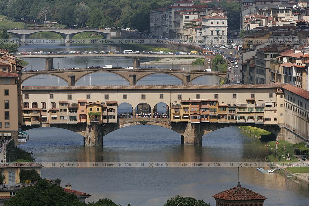 Ponte Vecchio and river Arno Florence Firenze