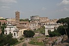 Looking along the Roman Forum towards the Colosseum