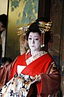 Shimabara-dayuu dancer performing at Hokyoji temple Kyoto