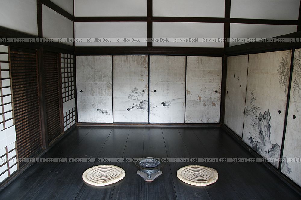 Daitoku-ji Temple interior with wall paintings including dragons