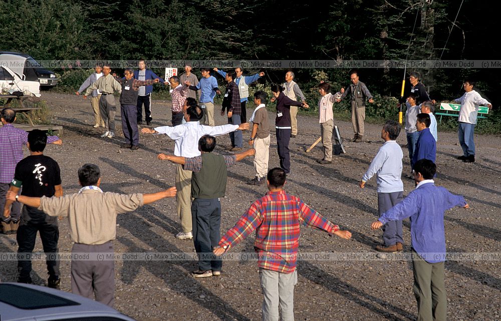 Early morning 6am exercise Chausu hut